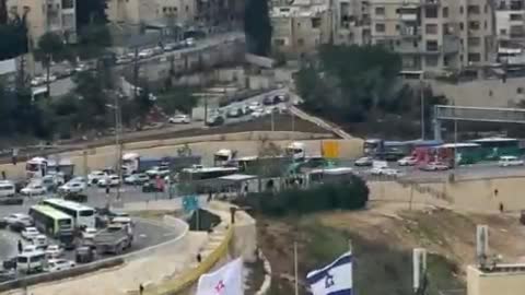 Freedom convoy arriving in Jerusalem