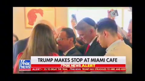 TRUMP BOUGHT EVERYONE FOOD AT THE MIAMI CAFE AFTER LEAVING COURT