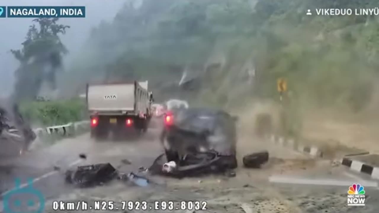 Cars Crushed by rock!!