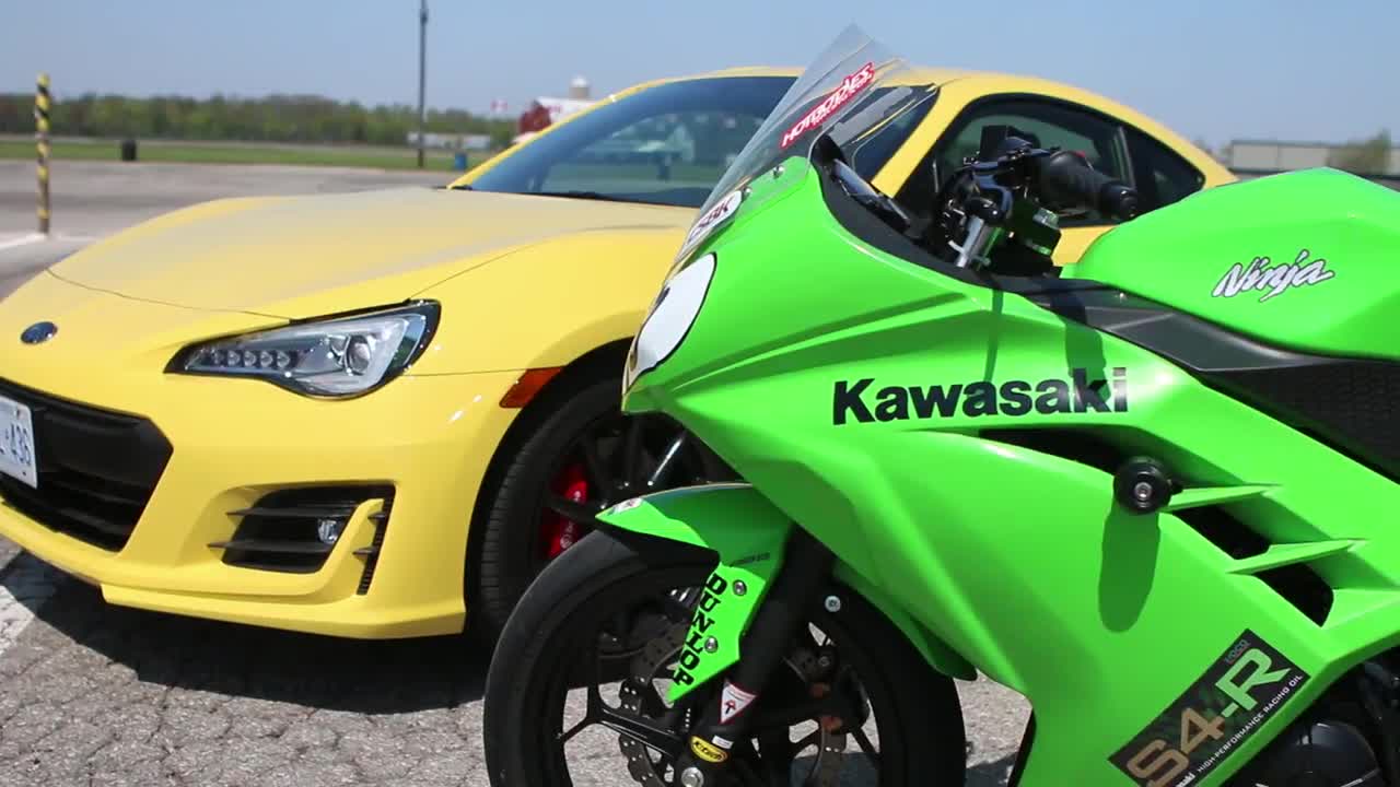 Track Test _ Sports Car vs Sport Bike _ Driving.ca