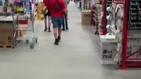 A Guy Walks Through Bunnings With A Megaphone Singing ~