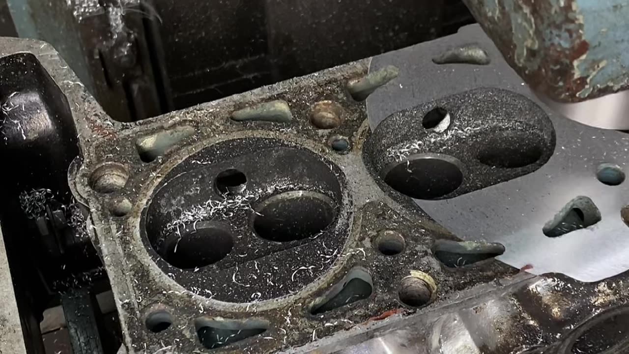 Cylinder head machining - 100x sped up