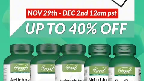 BLACK FRIDAY deals up to 40% on Vorst supplements