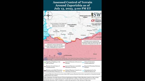 🇺🇸⚔️ Of ISW Troll Entity as of 15:00 ET on 13 July 2023 👻Ukraine War update