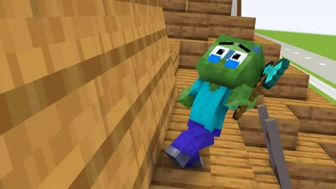 Monster School Poor Little Zombie Love Bad Zombie Family - Sad Story - Minecraft Animation