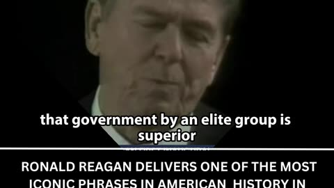 Reagan's Speech from 1981 is Even More Relevant today!