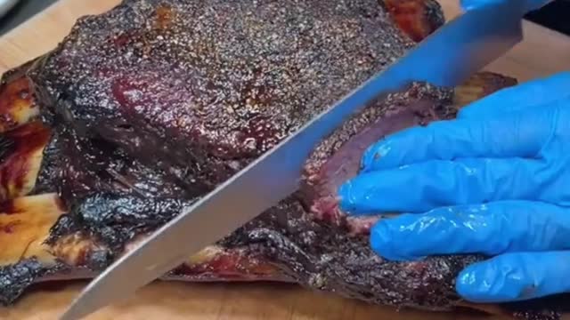 Lamb chops burnt? No, it's just a little overcooked with honey