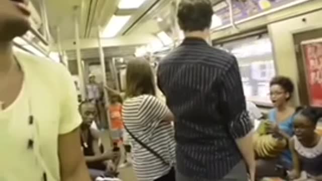 Racist woman on Train in England