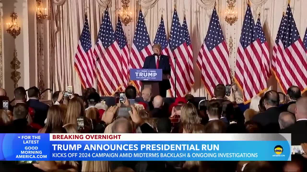 Donald Trump announces 2024 bid for White House l GMA