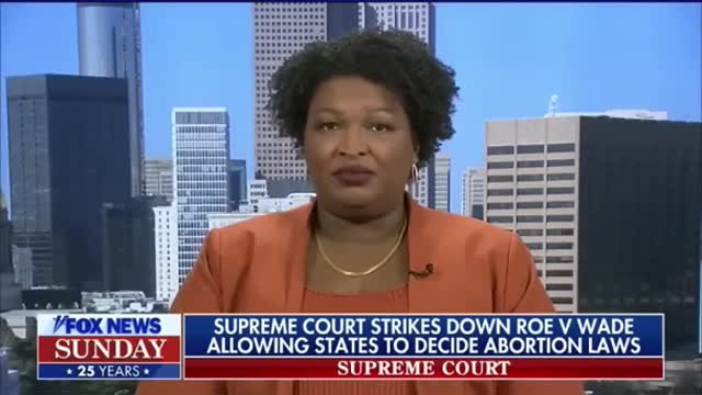 Stacey Abrams pressed on abortion in the ninth month of pregnancy #shorts