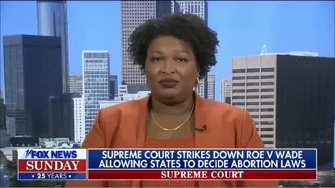 Stacey Abrams pressed on abortion in the ninth month of pregnancy #shorts