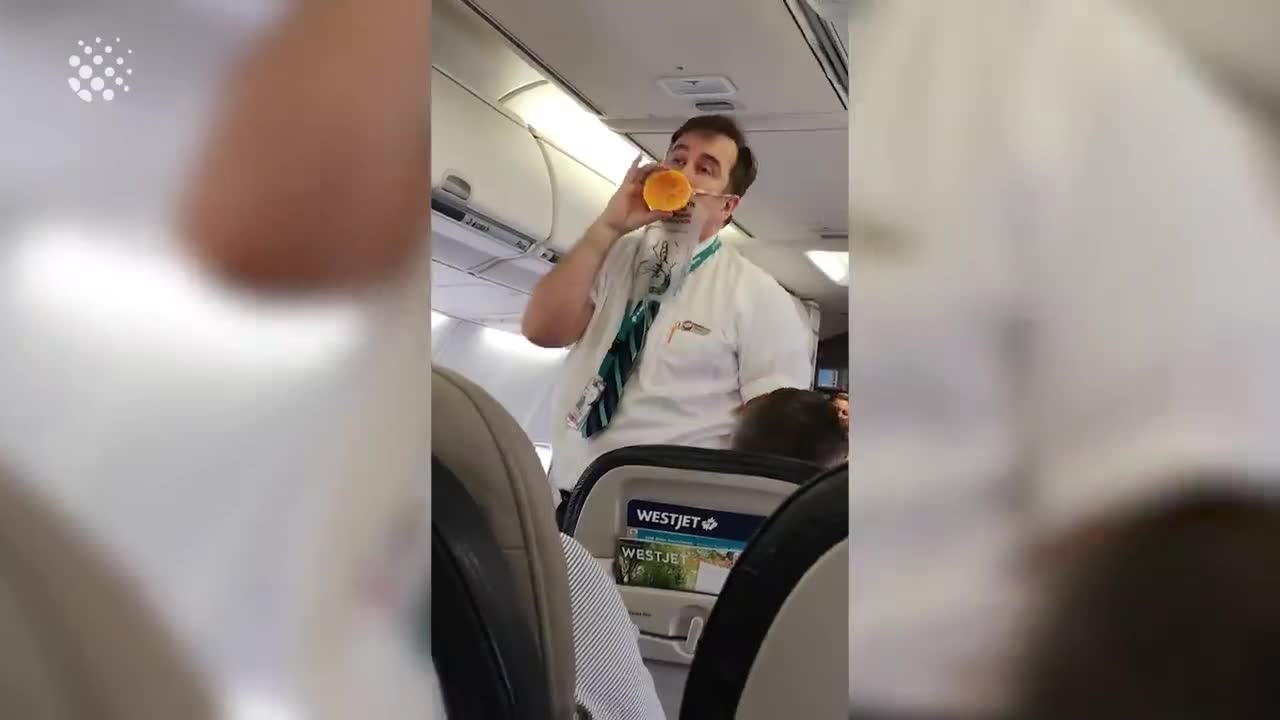 The funniest safety drill is performed by a flight attendant