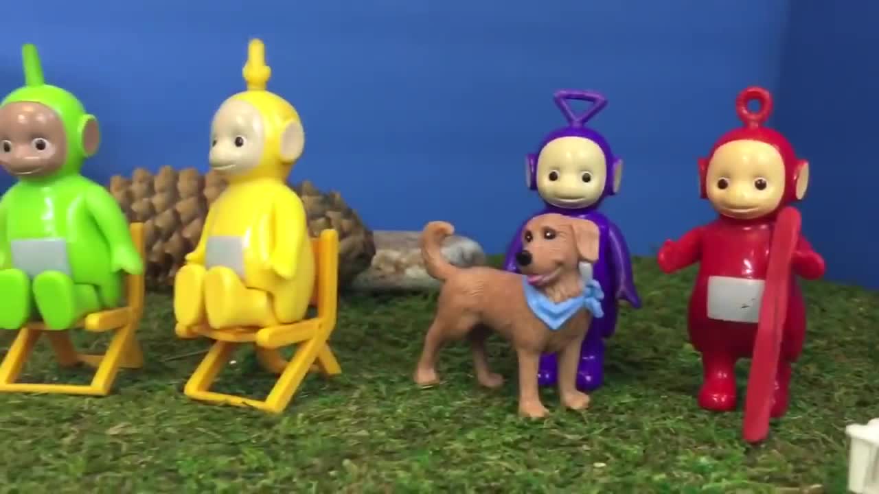 TELETUBBIES Toys Camping In Playmobil Motorhome Van!