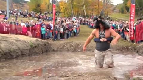 Wife carrying competition brings Finnish whimsy to Maine