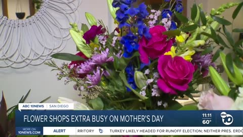 Point Loma flower shop selling grab & go bouquets for Mother's Day
