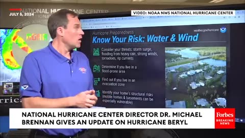 WATCH- National Hurricane Center Gives Update On Hurricane Beryl As Storm Moves Towards U.S.