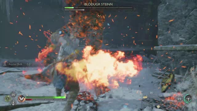 GOD OF WAR RAGNAROK Blodugr Steinn Boss Fight No Damage GOW Ragnarok No Damage Blodugr Steinn Boss