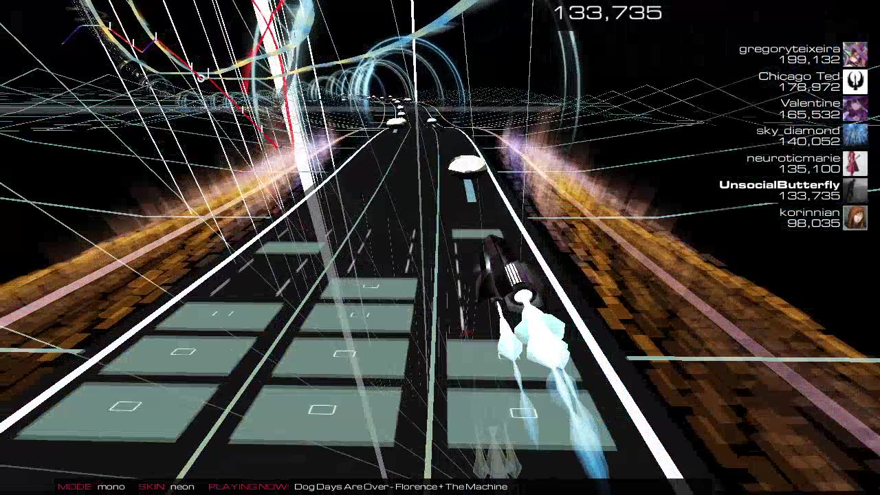 Audiosurf 2 "Dog Days Are Over", by Florence + The Machine