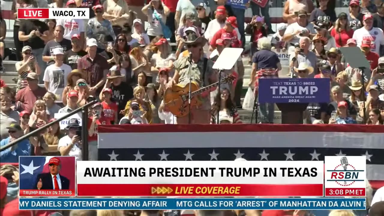 Ted Nugent in Waco Texas Trump Rally