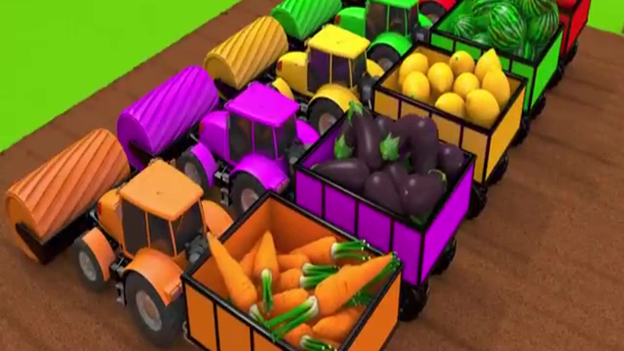 Cars for harvesting fruits and vegetables in field