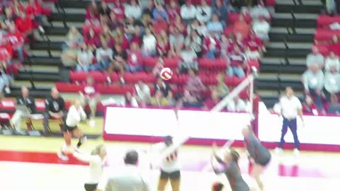 Elle Hillers Injury IU VS OSU Volleyball (October 1, 2022)