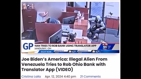 Illegal robbing US bank with a translator app