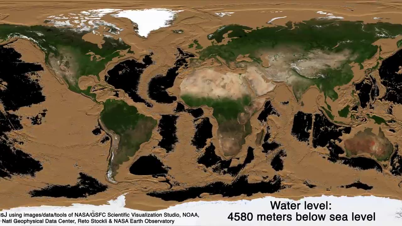 NASA Draining Earth's oceans, revealing the two-thirds of Earth's surface Video 2023