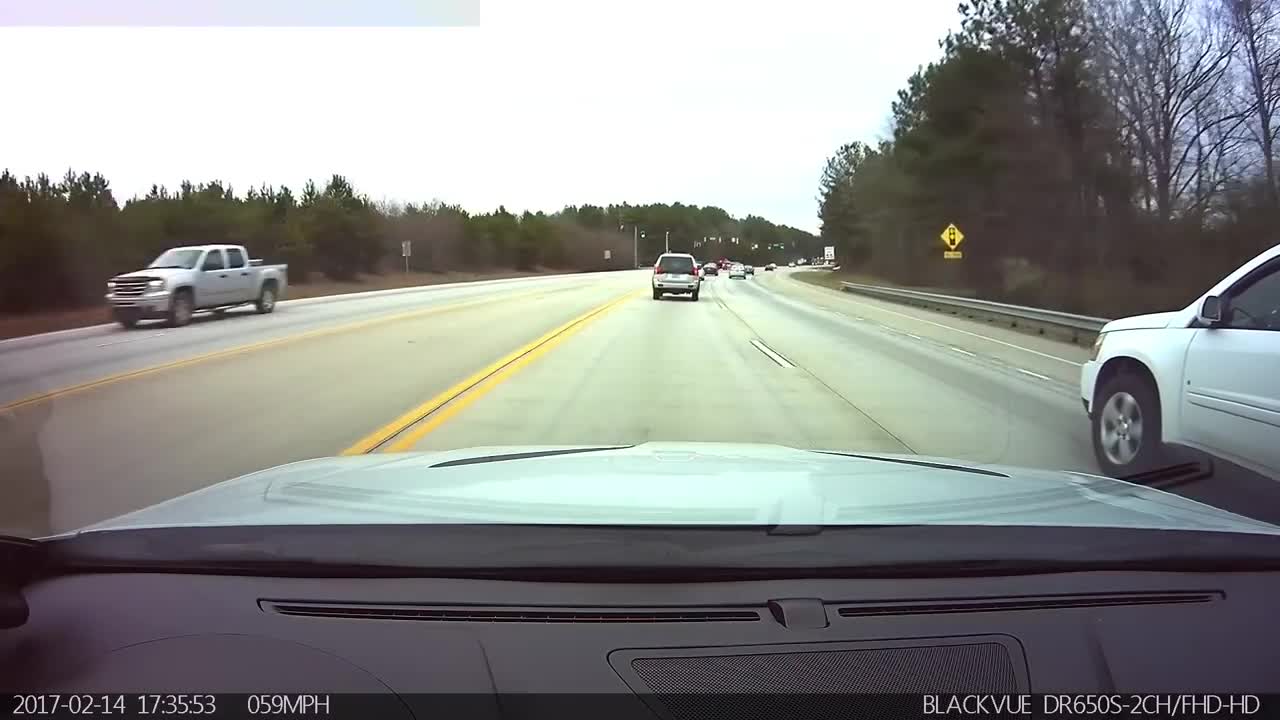 Near collision incident caught on dash cam