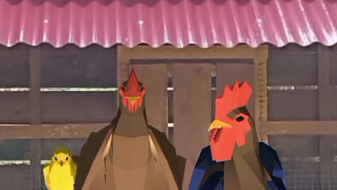 Hen dan rooster animation