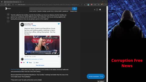 MTG says a Group called 'the 5 families' is meeting weekly in Kevin McCarthy's office!