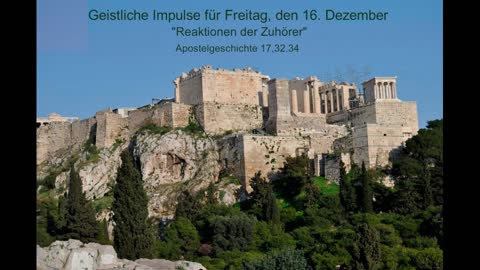 Geistliche Impulse für Freitag, den 16. Dezember