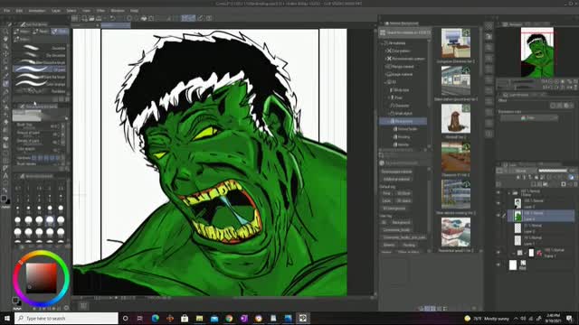 Hulk speed drawing