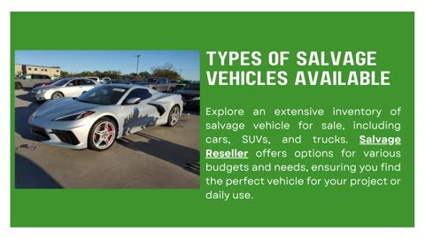 Salvage Vehicle for Sale