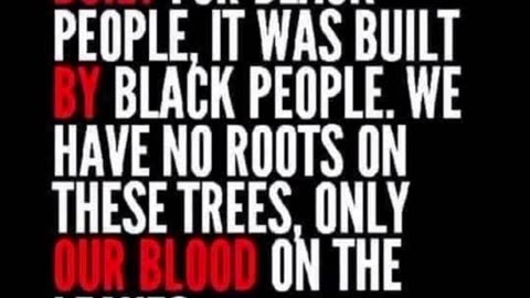 So Call Black People Built America.