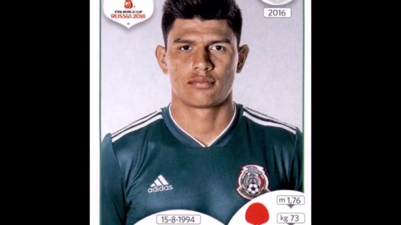 PANINI STICKERS MEXICO TEAM WORLD CUP 2018