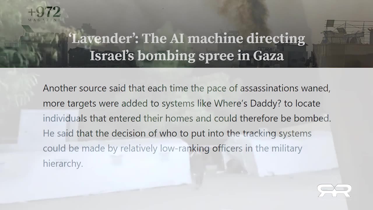 A.I. Deciding Who To Kill For Israel