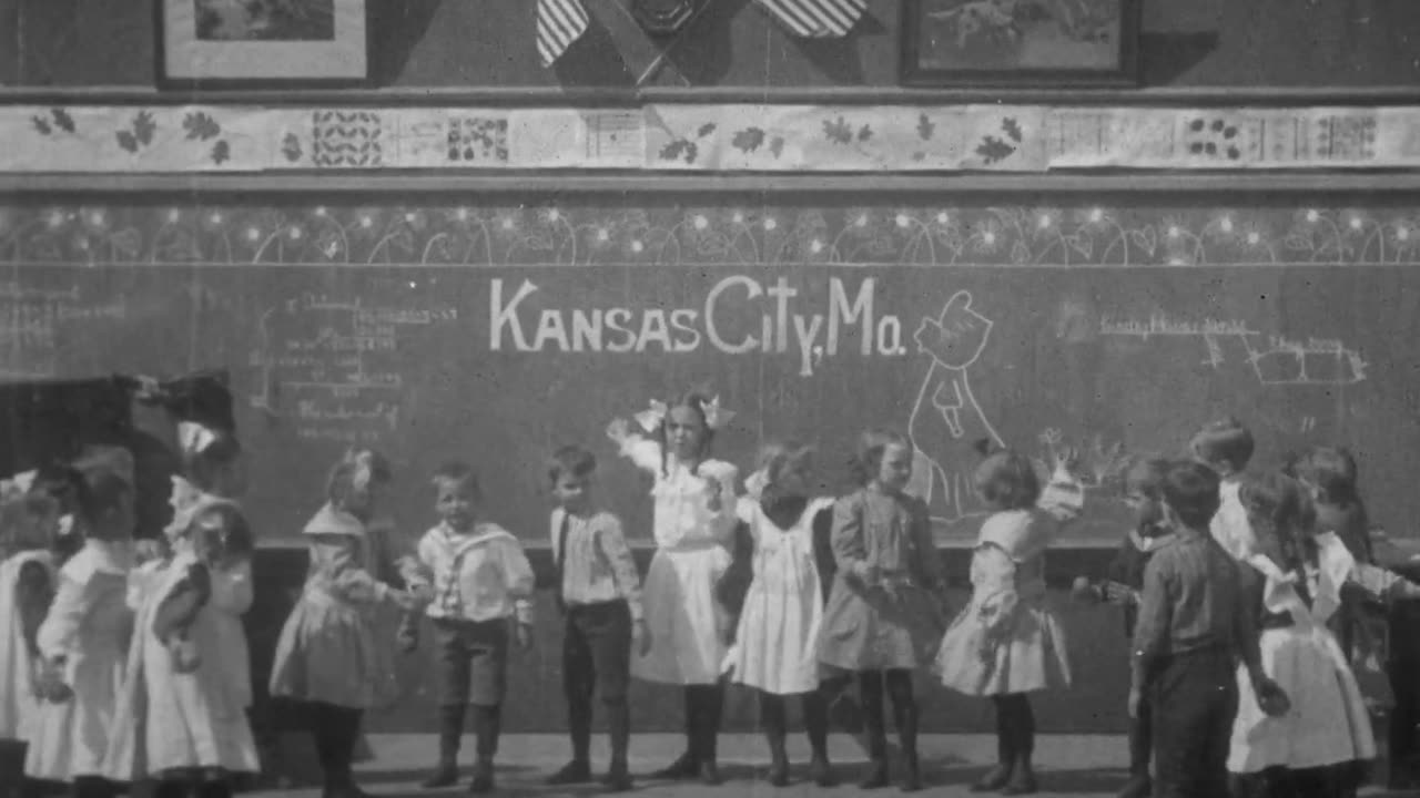 Kindergarten Ball Game (1904 Original Black & White Film)