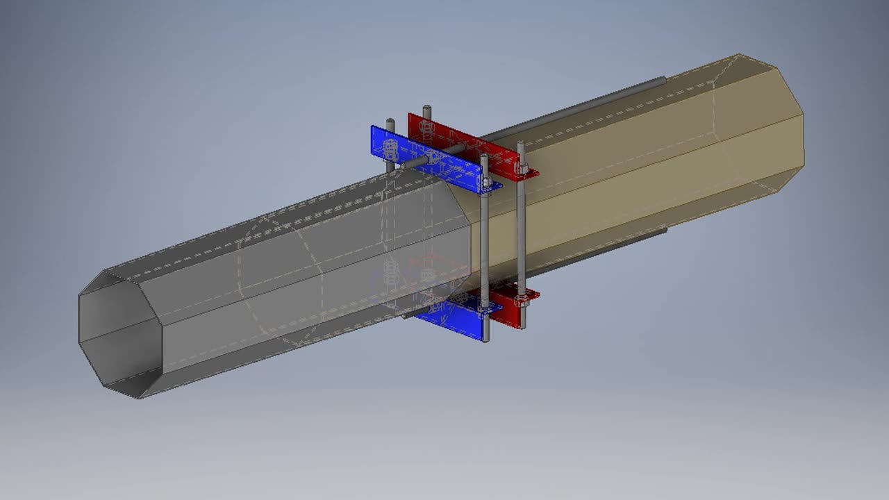 Street light Octagonal Pole section opening