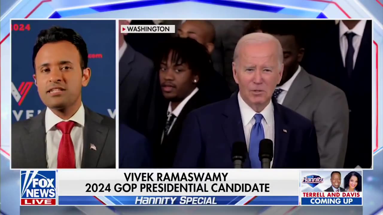 VIVEK RAMASWAMY: It's a myth that Biden is actually running for President. He's not.