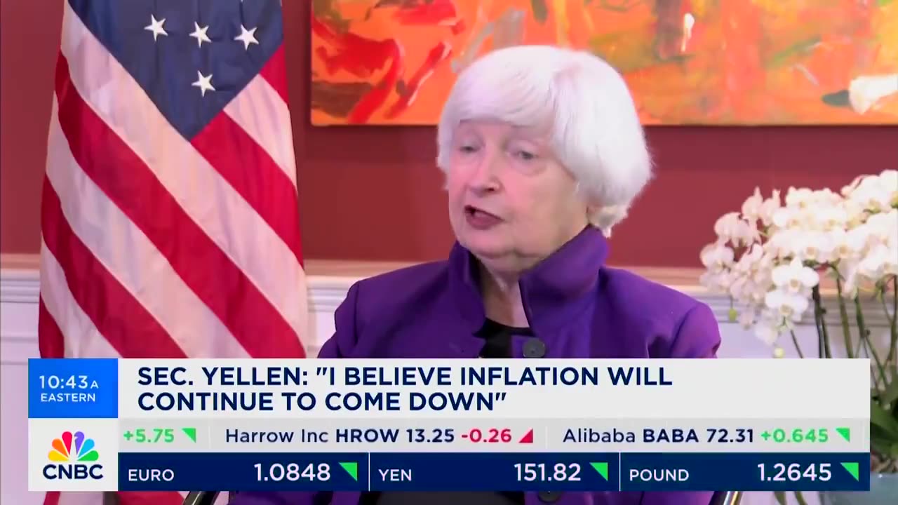 USA: SEC YELLEN: I Believe Inflation Will Continue To Come Down!