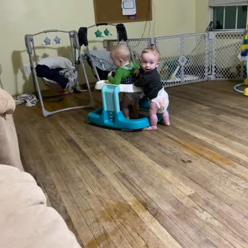 Twins playing. Hilarious twin boys