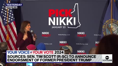 TIM SCOTT Endorses Trump Over His Governor (Nikki Haley)