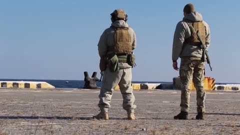 Ukrainian Marines Training on Tanker