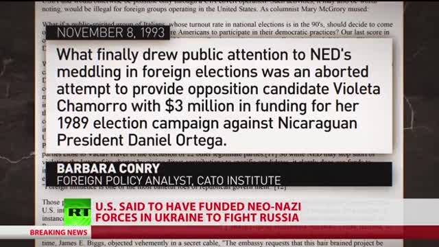 RT report about the National Endowment for Democracy, an NGO that is in essence a CIA front