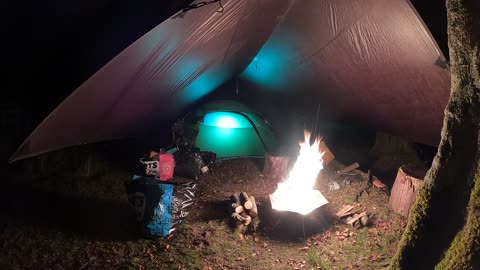 Nightlapse. Riverside wildcamping. Rainy 28th Sep 2022