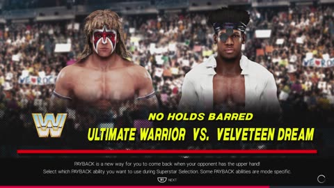MATCH 235 ULTIMATE WARRIOR VS VELVETEEN DREAM WITH COMMENTARY