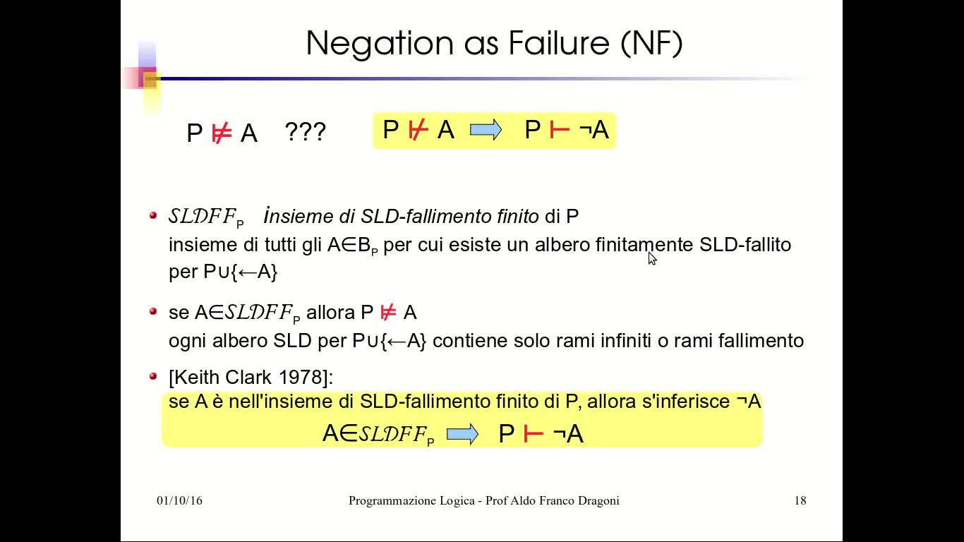 IA09: Logica del 1° Ordine: Programmi Normali