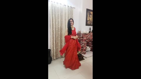 Neelam Hamdard Vlog47 Twirling in Red Dress