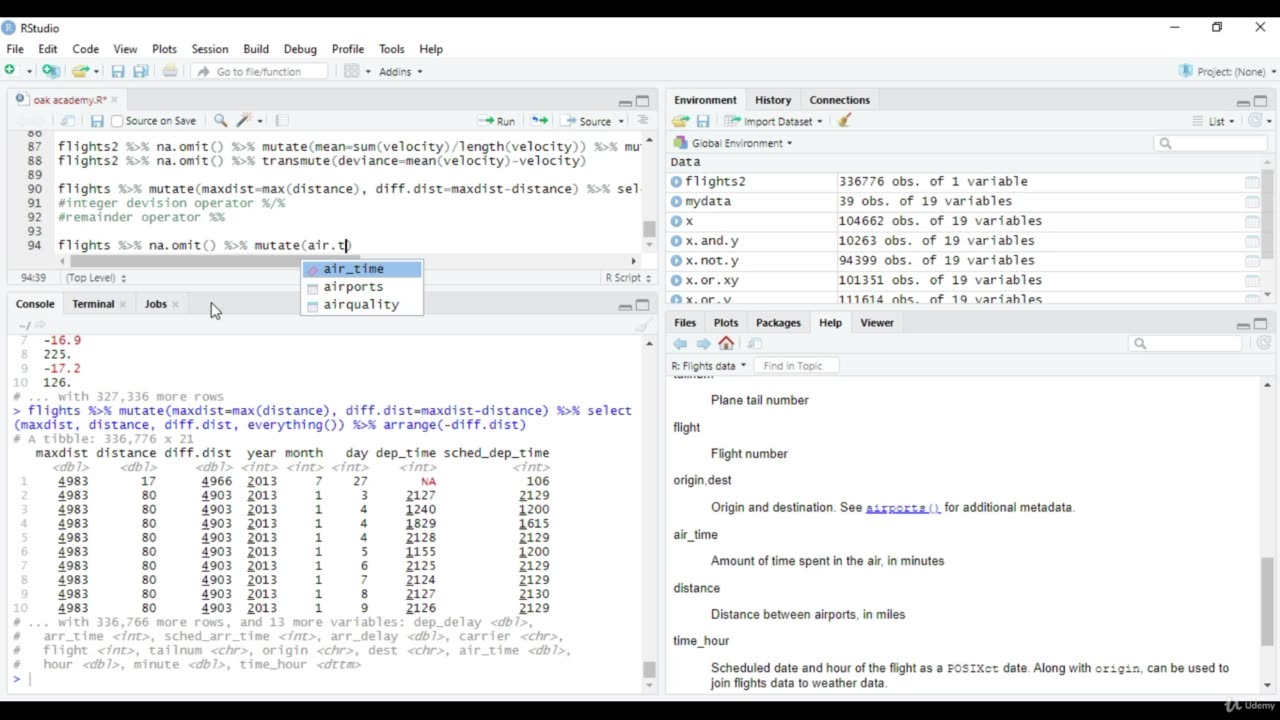 Python Full Course - Chapter 27 - 5. Adding New Variables with Mutate Function in R