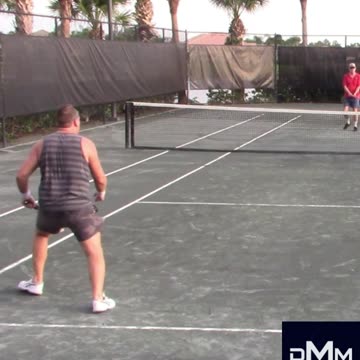 DOWN THE LINE FOREHAND FOR THE BIG LEFTY!